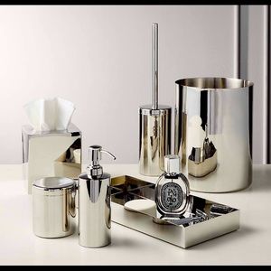 CB2 Elton Polished Stainless Steel Bathroom Accessories